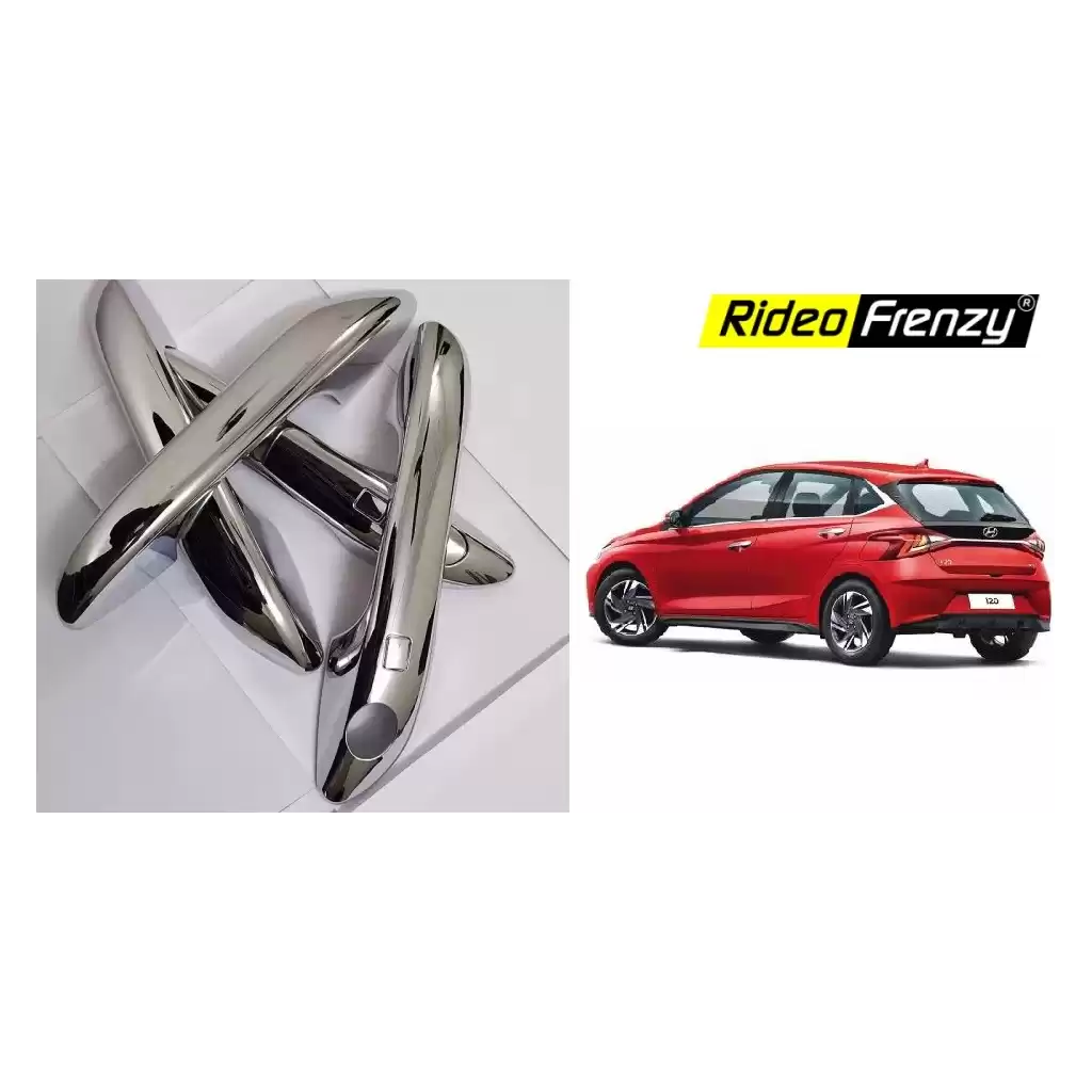 Buy Hyundai Elite i20 2020 Door Chrome Handle Covers Garnish | Triple Layer Chrome Palting