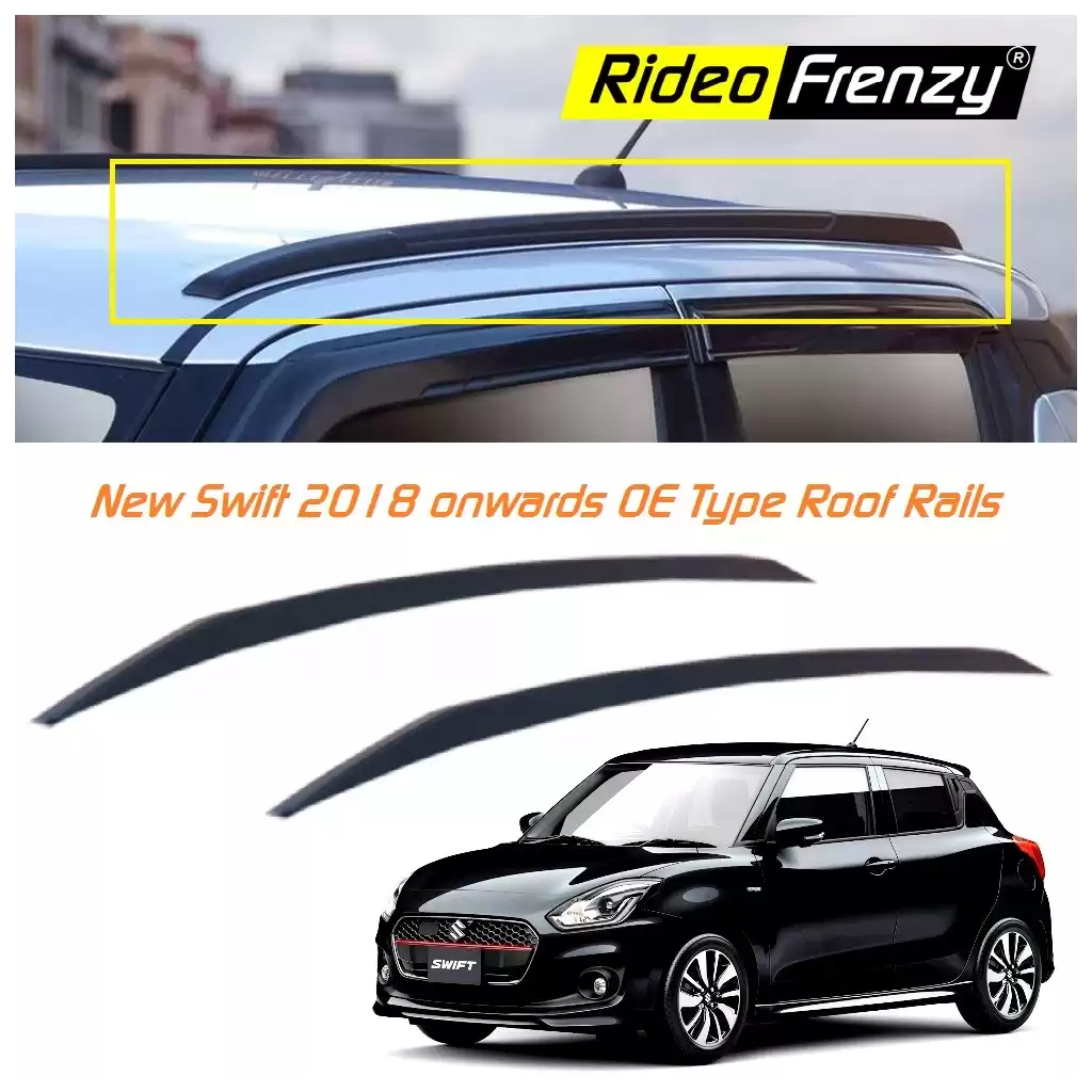 Buy New Maruti Swift 2018 onwards Roof Rails ABS Plastic | Imported Quality | Drill Free | OE Type Fitting