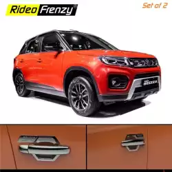 Buy Vitara Brezza 2020 Chrome Handle Garnish Covers with Bowl | Triple Chrome Plating