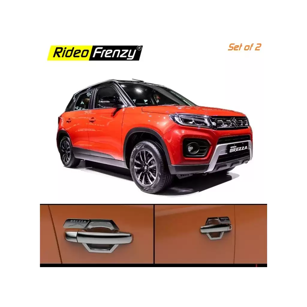 Buy Vitara Brezza 2020 Chrome Handle Garnish Covers with Bowl | Triple Chrome Plating