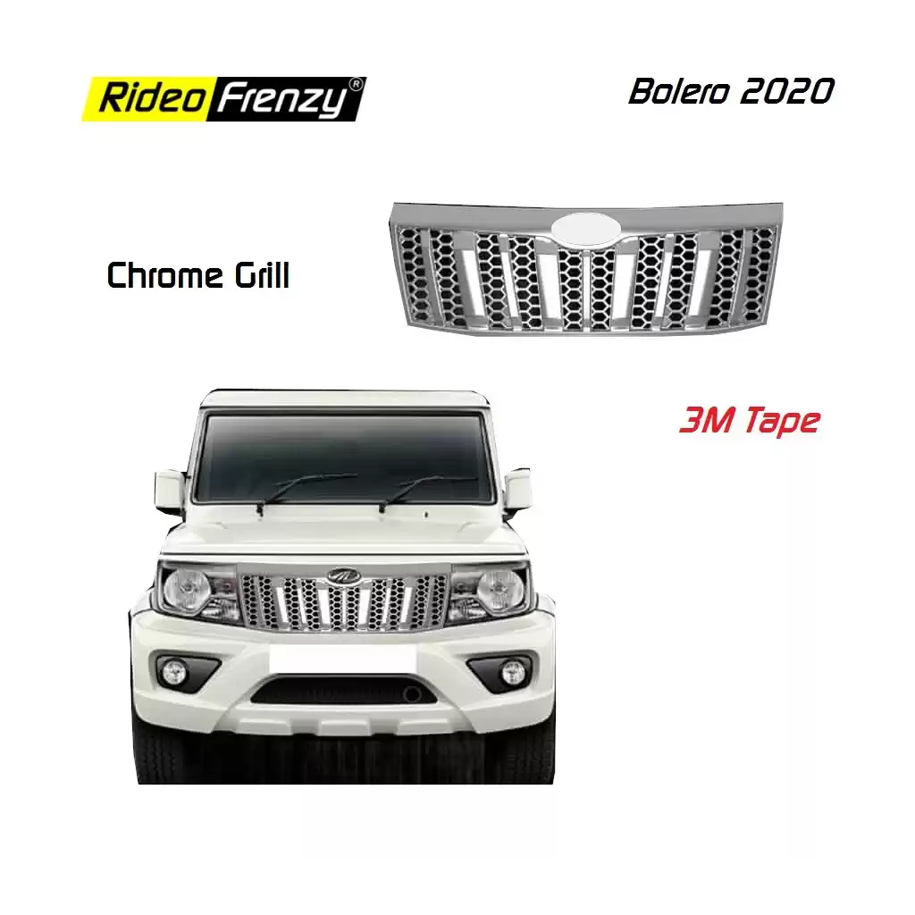 Buy Mahindra Bolero 2020 BS6 Front Chrome Grill Garnish | Imported Quality Bently Design