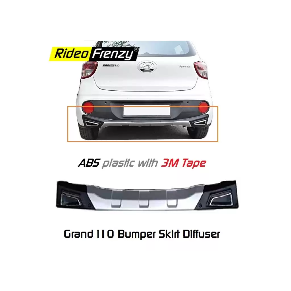 Buy Hyundai Grand i10 Sporty Bumper Skirt Diffuser | Imported ABS Plastic