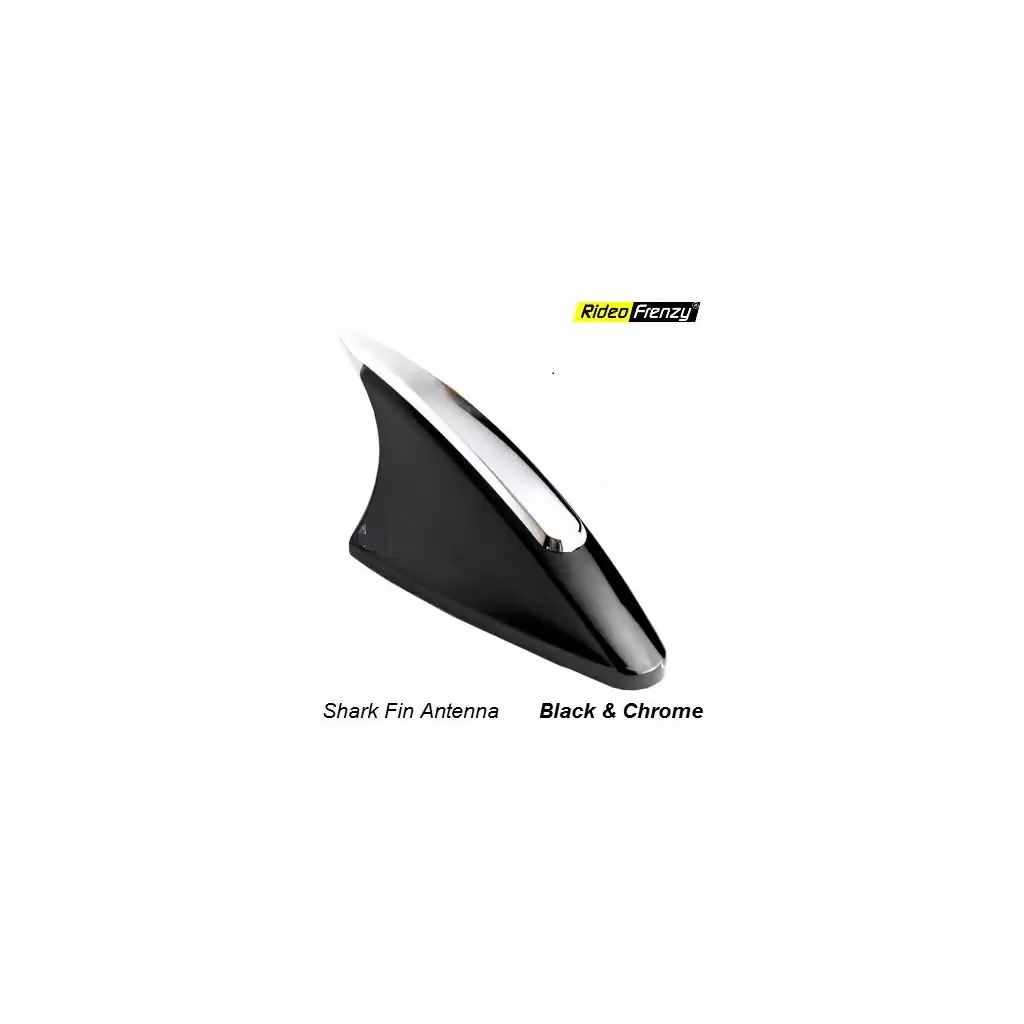 Buy Premium Quality Black-Chrome Shark Fin Antenna online India