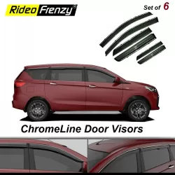 Buy New Suzuki Ertiga 2018 | 2019 | 2020+ Chrome Line Door Visors | Unbreakable ABS Plastic