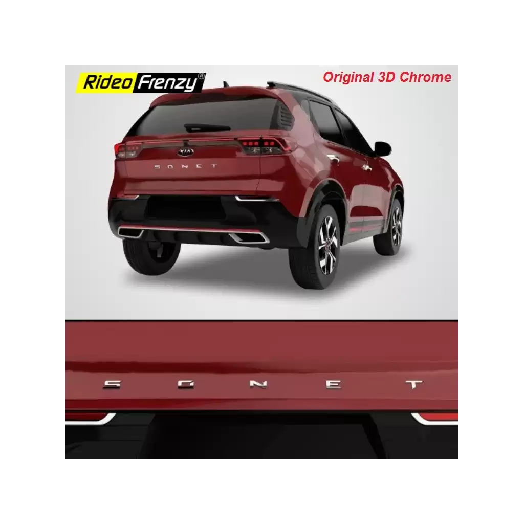 Buy Kia Sonet 3D Letters Chrome Logo Emblem Letters for Bonnet Online India| Original Chrome Accessories Buy Kia Sonet 3D Letters Chrome Logo Emblem Letters for Bonnet Online India| Original Chrome Accessories