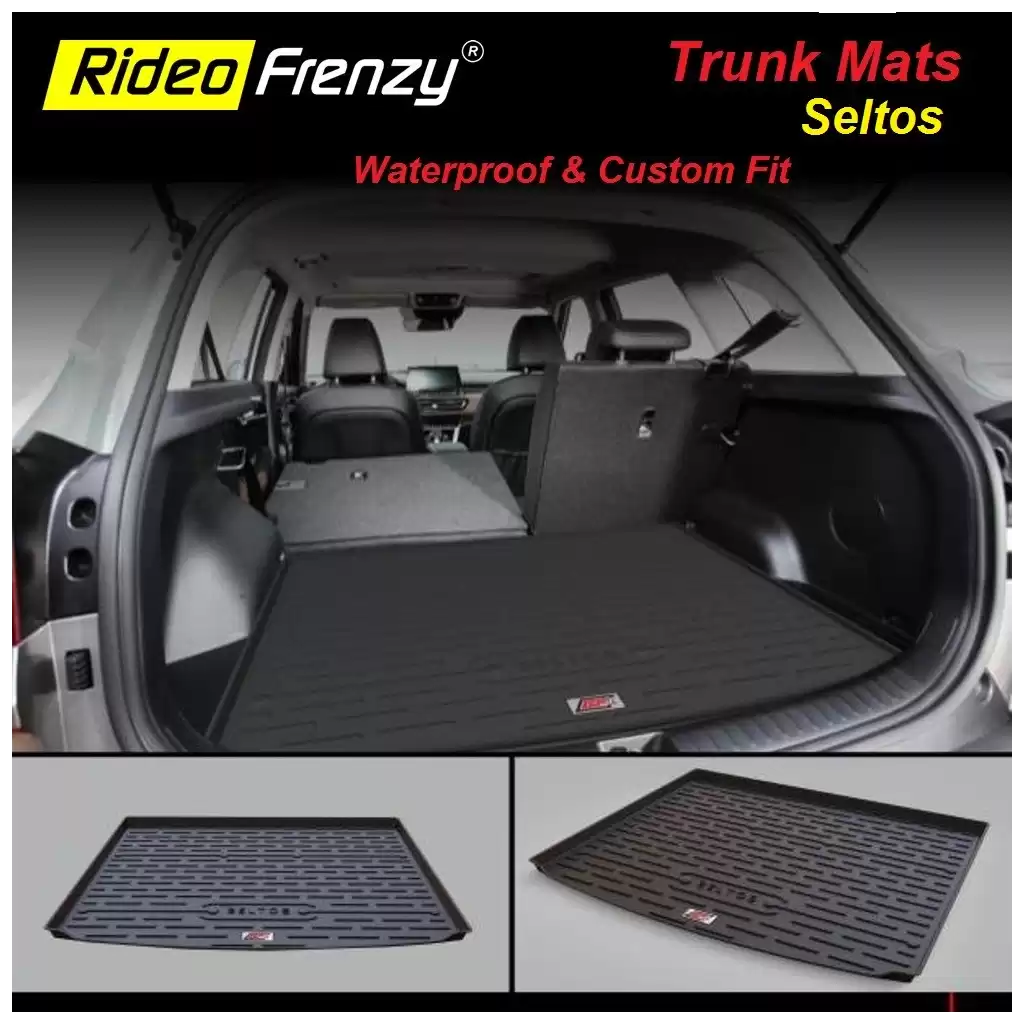 Buy Kia Seltos Rubber PVC Cargo Trunk/Boot/Dicky Mats | Heavy Duty Perfect Fit
