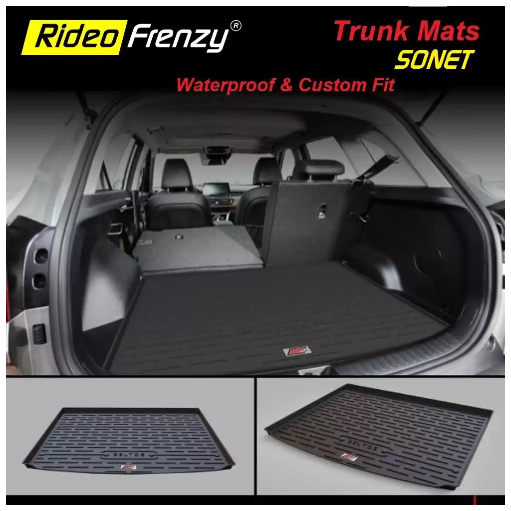 Buy Kia Sonet Rubber PVC Cargo Trunk/Boot/Dicky Mats | Heavy Duty Perfect Fit