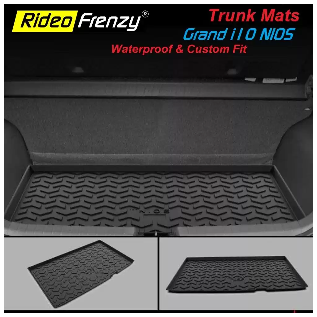 Buy Grand i10 NIOS Rubber PVC Cargo Trunk/Boot/Dicky Mats | Heavy Duty Perfect Fit