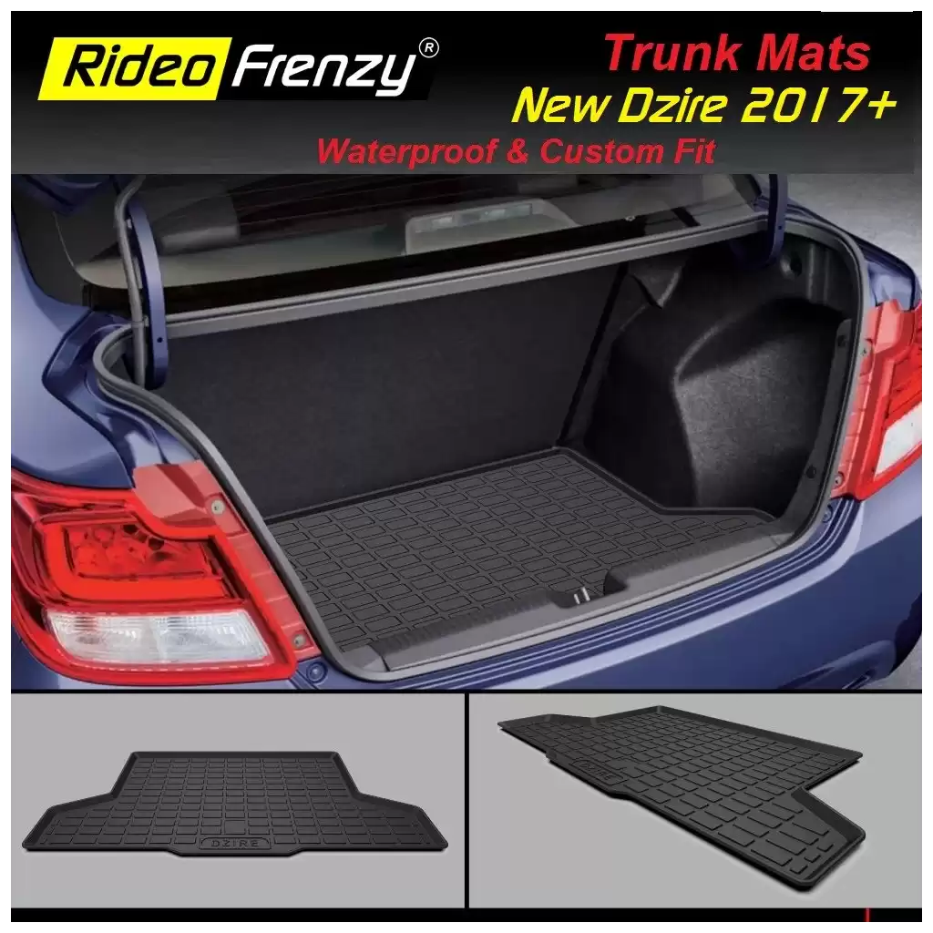 Buy New Dzire 2017 onwards Rubber PVC Cargo Trunk/Boot/Dicky Mats | Heavy Duty Perfect Fit