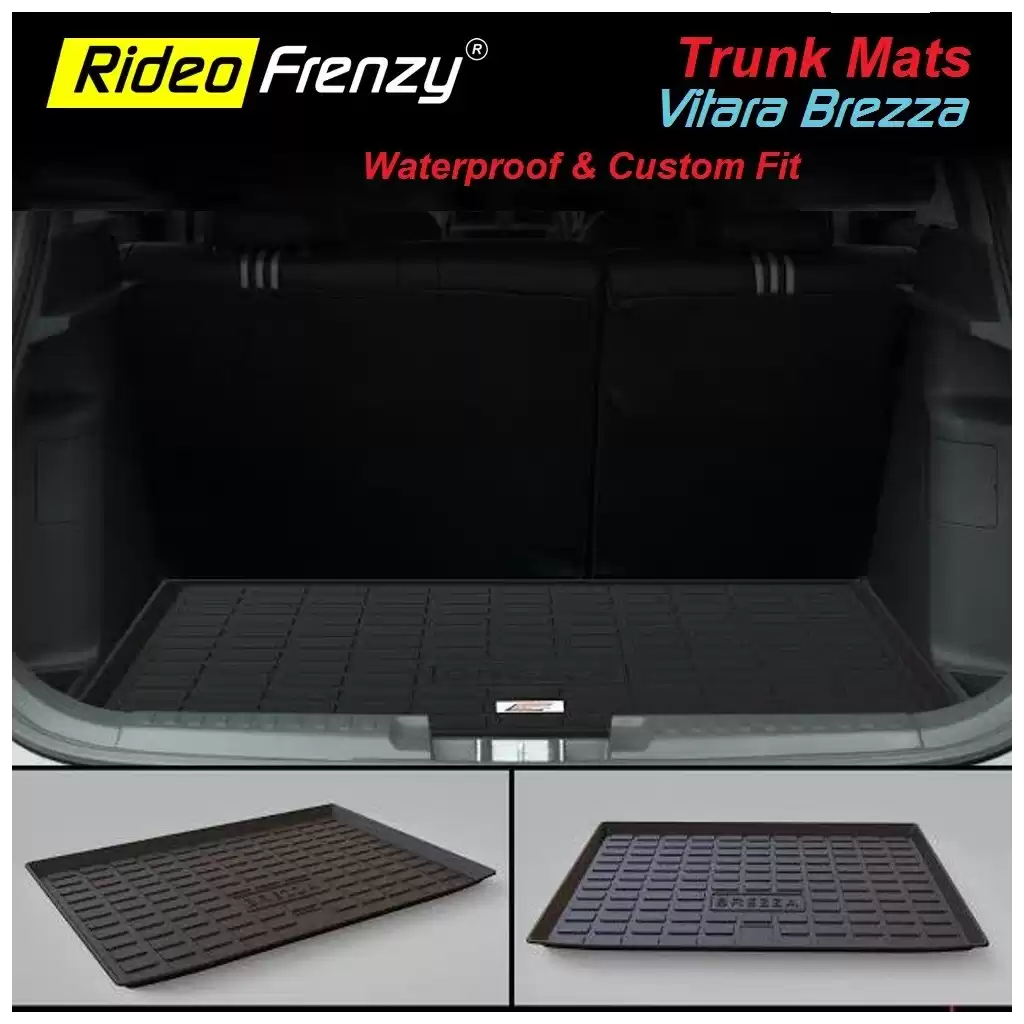 Buy Vitara Brezza Rubber PVC Cargo Trunk/Boot/Dicky Mats | Heavy Duty Perfect Fit