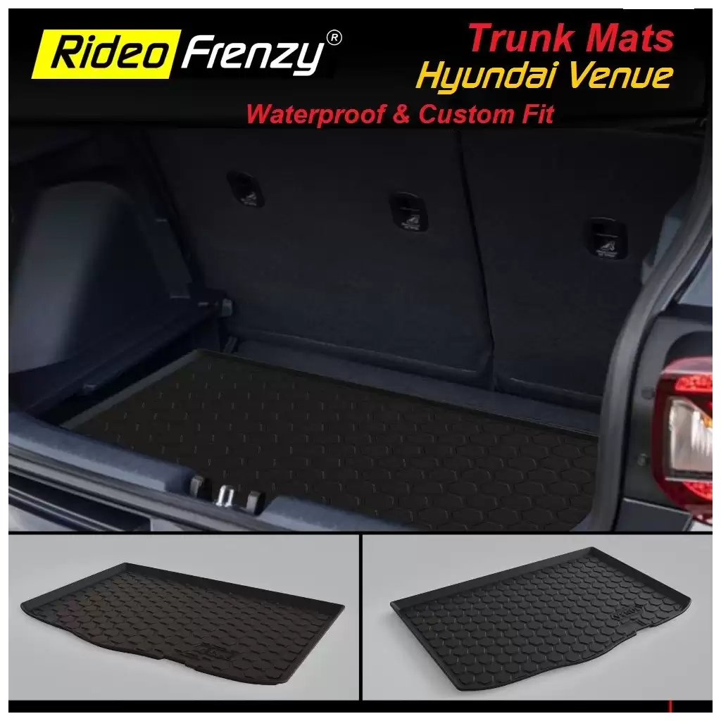 Buy Hyundai Venue Rubber PVC Cargo Trunk/Boot/Dicky Mats | Heavy Duty Perfect Fit