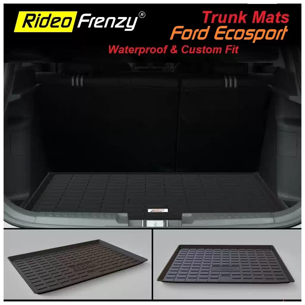 Buy Ford Ecosport Rubber PVC Cargo Trunk/Boot/Dicky Mats | Heavy Duty Perfect Fit