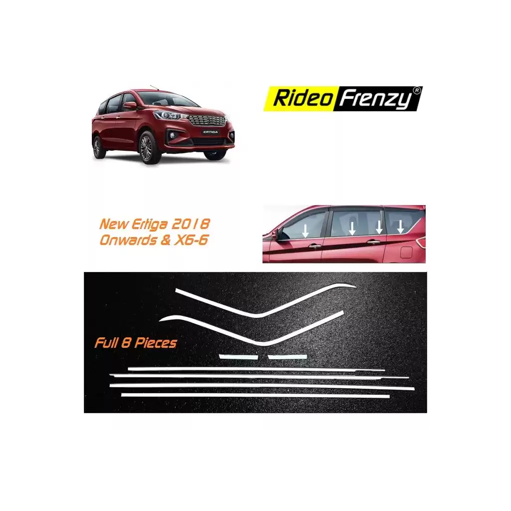Buy New Suzuki Ertiga 2018 | 2019 | 2020+ & XL6 Full Lower Window Garnish | Stainless Steel