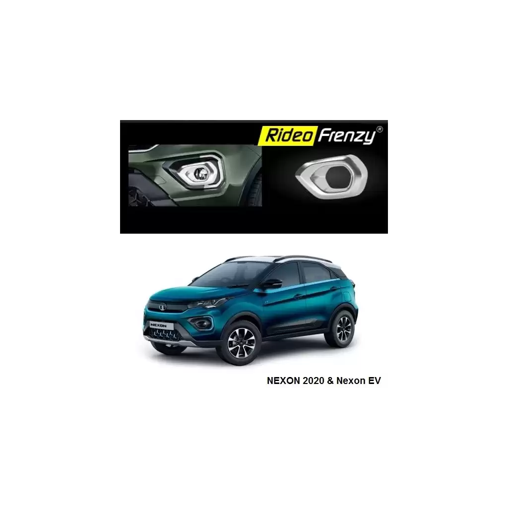Buy Nexon 2020 & Nexon EV Chrome Fog Light Garnish Covers | Triple Chrome Plating