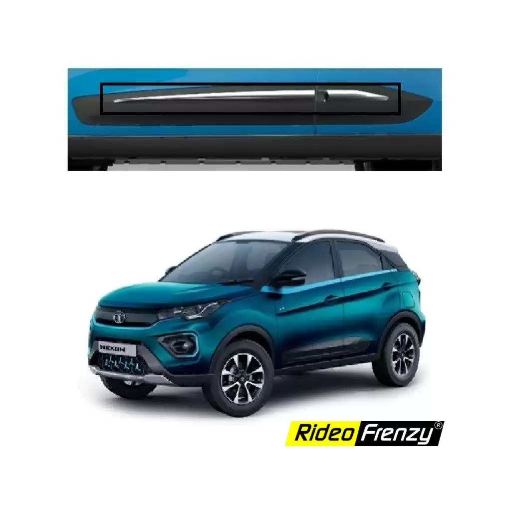 Buy Tata Nexon 2020 & Nexon EV Chrome Side Beading Garnish | Rustfree Chrome Plating