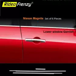Buy Nissan Magnite Complete Lower Window Garnish | Stainless Steel | 6 Pcs Set