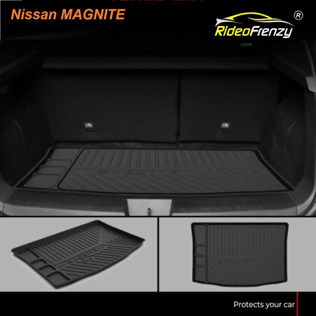 Buy Nissan MAGNITE Rubber PVC Cargo Trunk/Boot/Dicky Mats | Heavy Duty Perfect Fit