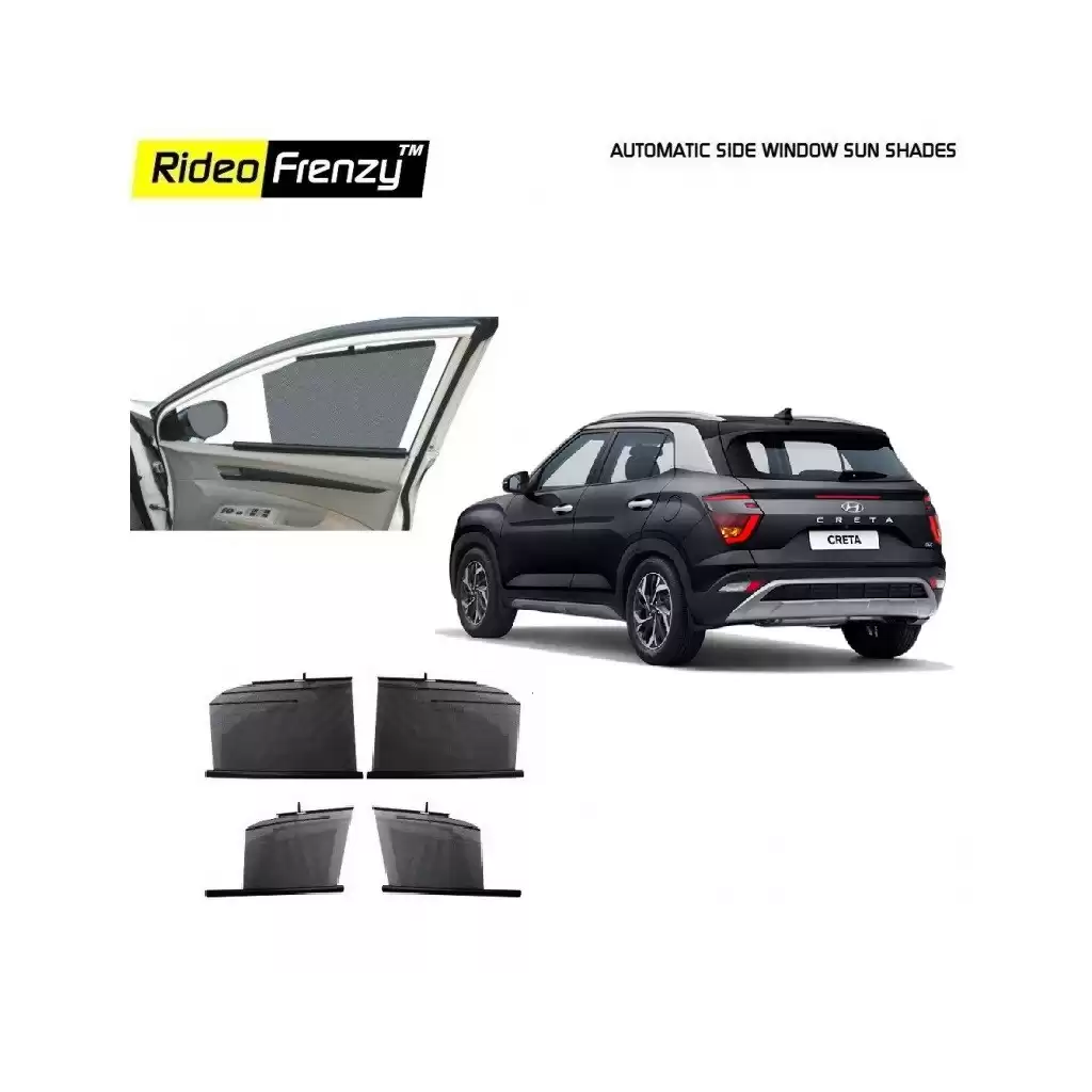 Buy Hyundai Creta 2020 Automatic Side Window Curtains | UV Protected | Custom Fit