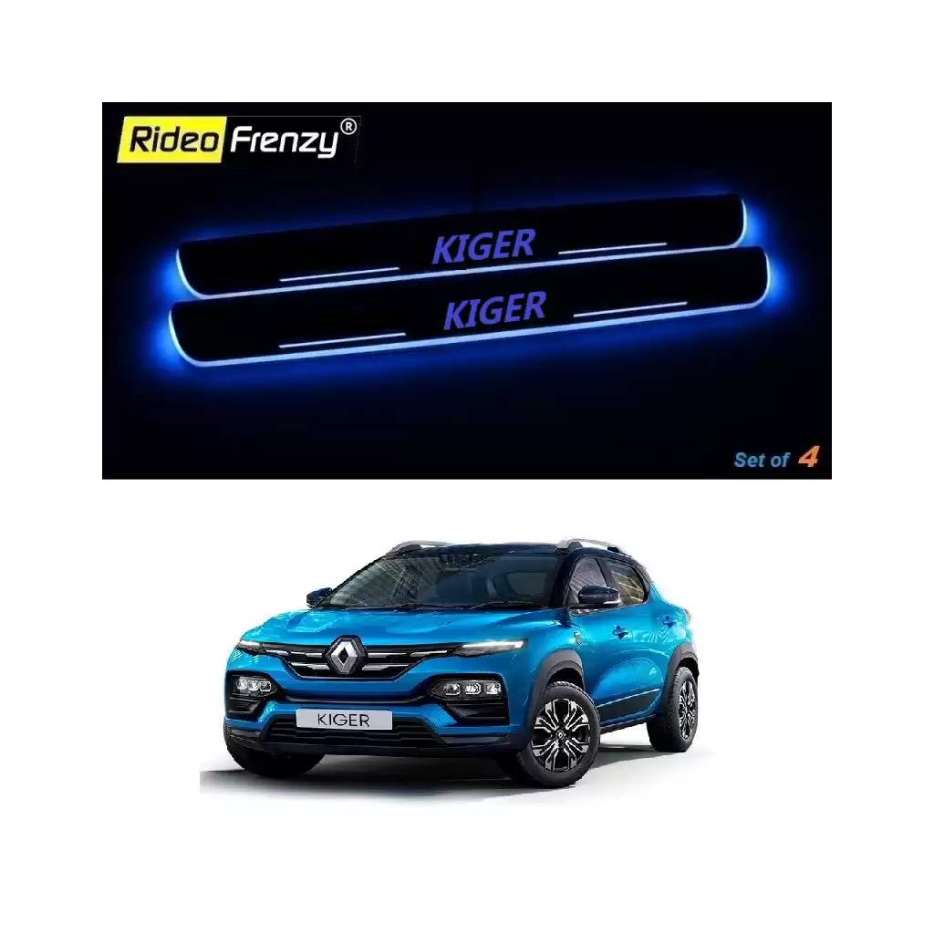 Buy Renault Kiger 3D Power LED Illuminated Sill/Scuff Plates | Illuminated Scuff Plates for Elite i20
