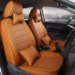 Buy RideoFrenzy Luxury Nappa Leather Car Seat Covers | Skin Fit Tailor Made | Sleek Supreme Tan | 20mm Evlon Foam