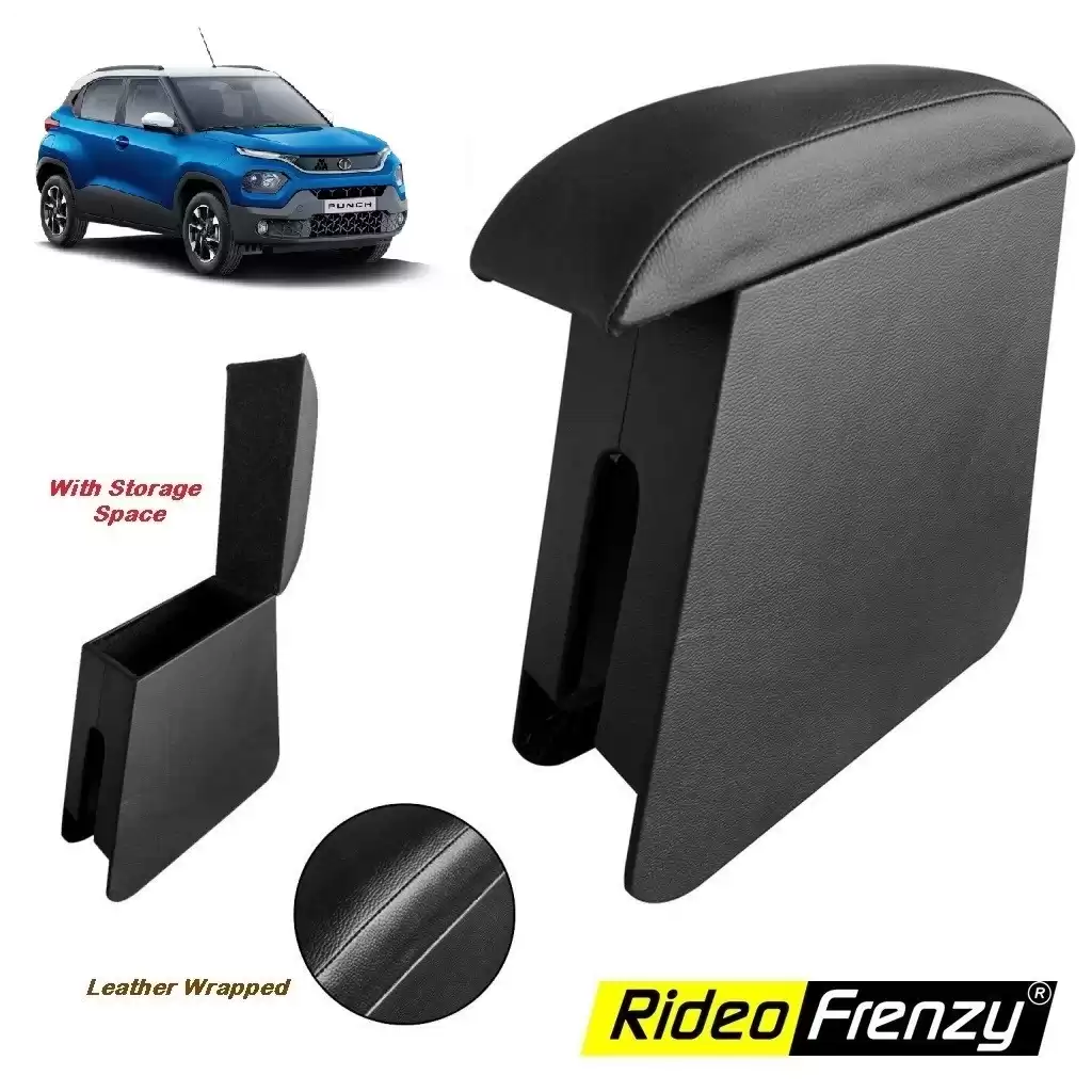 Buy Tata Punch Original OE Type Arm Rest | Custom Fit Leather Wrapped | Drillfree