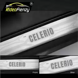 Buy Maruti Celerio 2021 Stainless Steel Door Scuff Sill Plates | Protect Your Car Against Rust