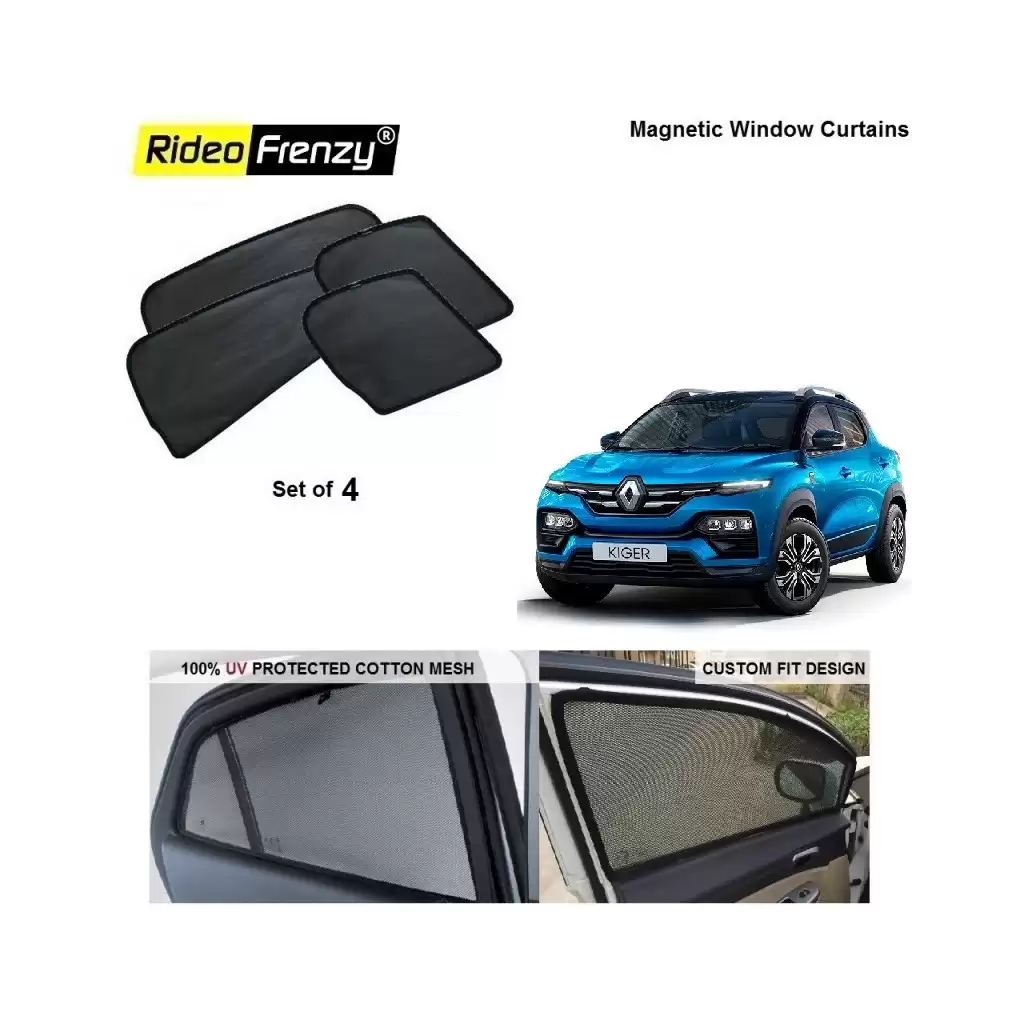 Buy Renault Kiger Magnetic Window Sunshades | 90% Heat Isolation online India at low prices