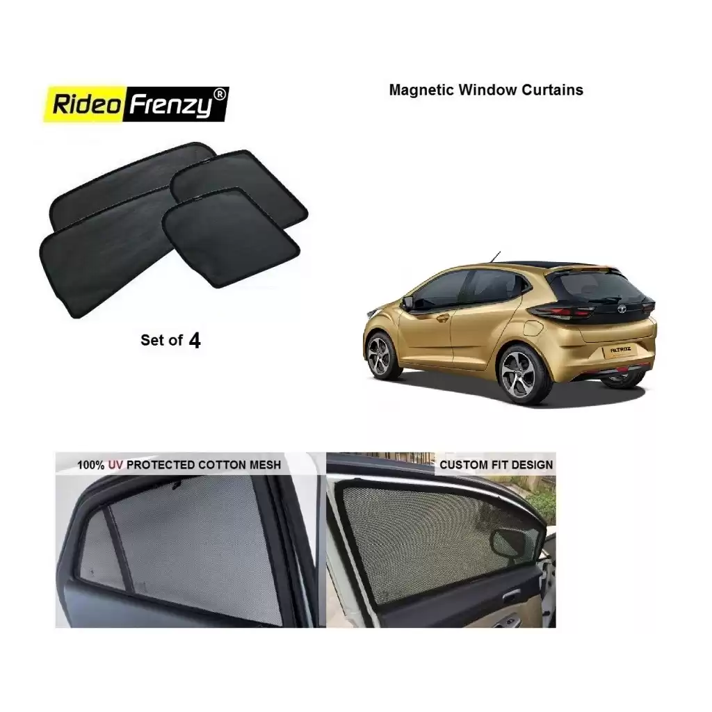Buy Tata Altroz Magnetic Window Sunshades | 90% Heat Isolation