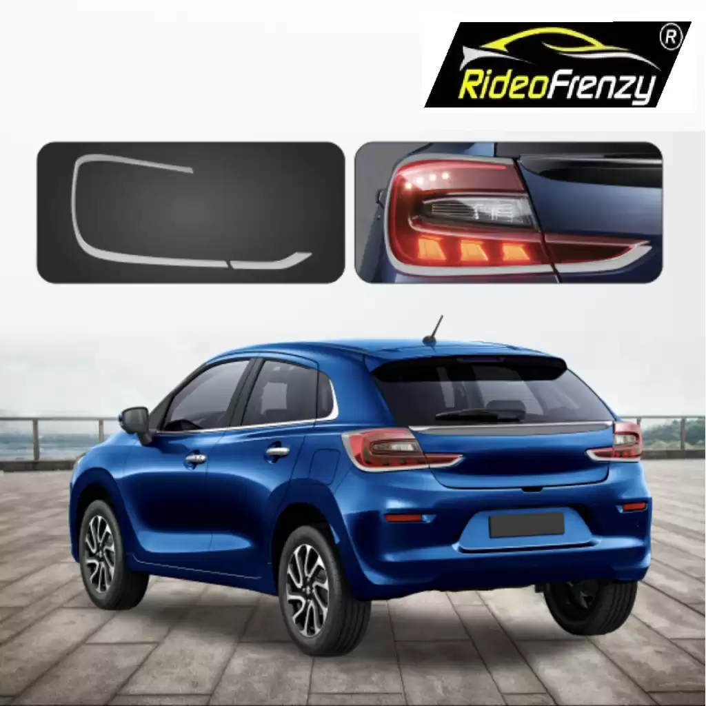 Buy New Maruti Baleno 2022 Chrome Tail Light Garnish Covers | Triple Chrome Plating