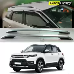 Buy New Brezza 2022 ABS Roof Rails Black Color | Genuine OE Type Design
