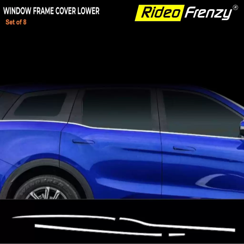 Buy Mahindra XUV700 Complete Lower Window Garnish | Stainless Steel | 8 Pcs Set Buy Mahindra XUV700 Complete Lower Window Garnish | Stainless Steel | 8 Pcs Set