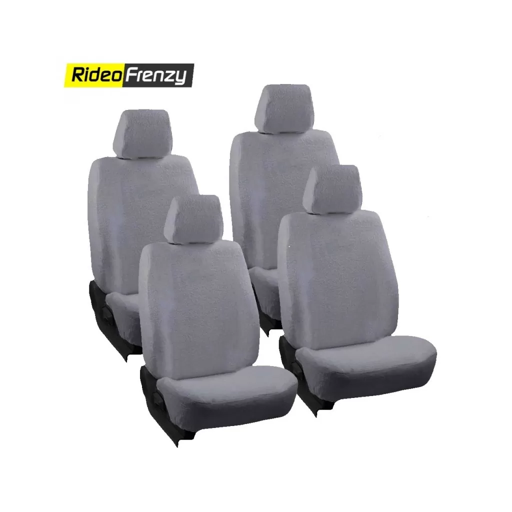 Buy Grey Ultra Soft Microfiber Towel Car Seat Covers online India
