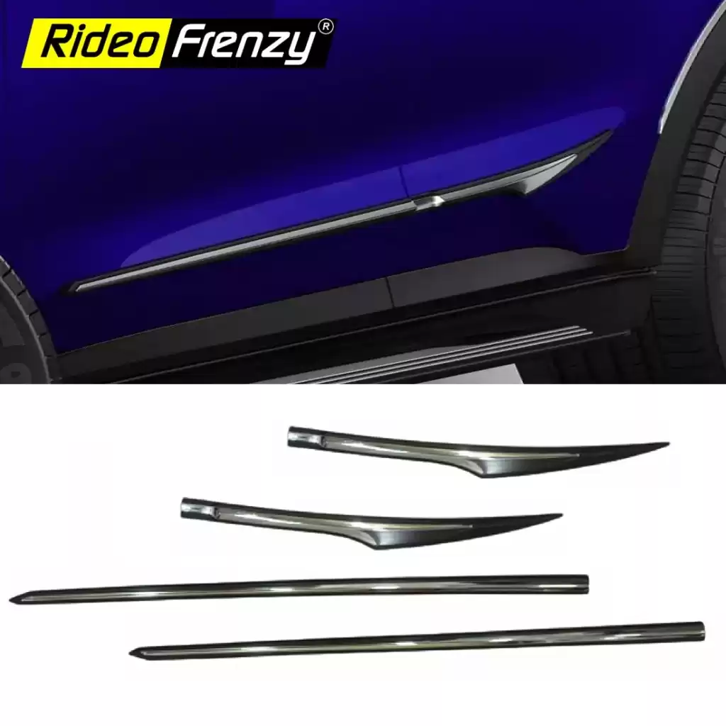 Buy Mahindra XUV700 Chrome Side Beading Cladding | Triple Layer Chrome Coating | ABS Plastic