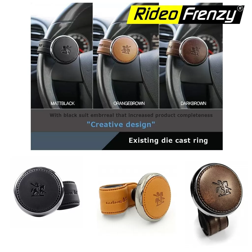 Buy BlackSuit Original Steering Knob online India | Imported | Full Leather