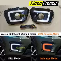 Buy Mahindra Scorpio N DRL Day Time Running Lights | Matrix Moving Turn Indicator Signal | OEM Fitting