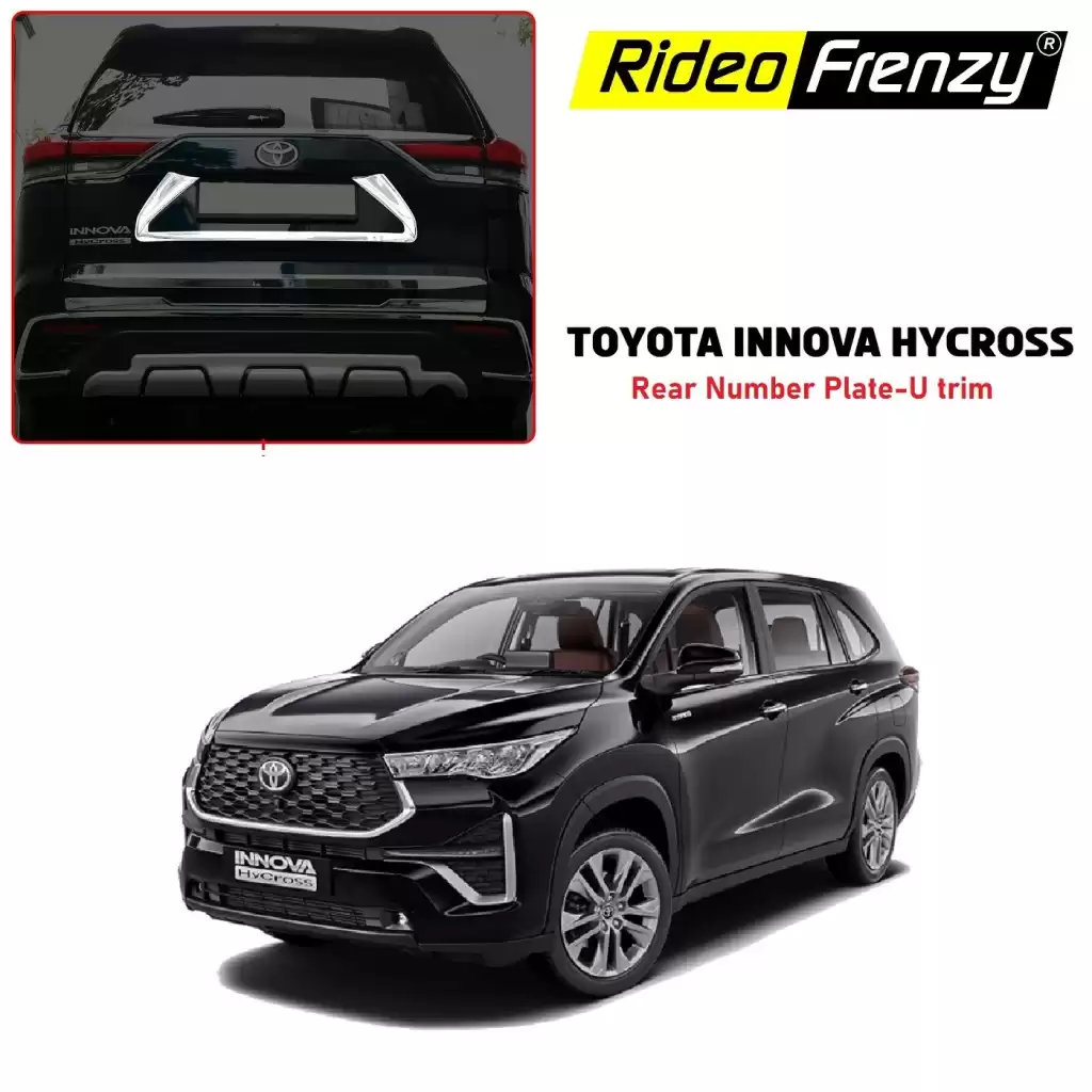 Buy Innova Hycross Chrome Rear Licence Plate Garnish online India