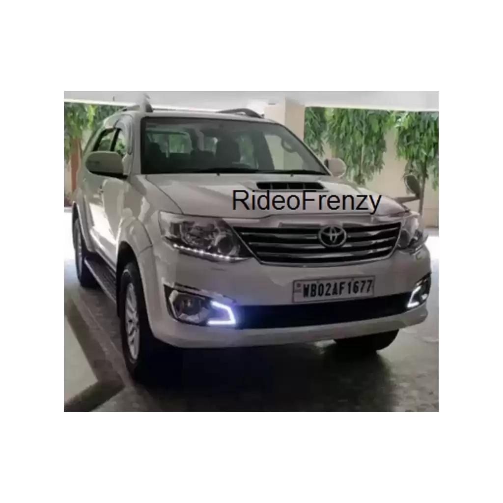 Buy Toyota Fortuner 2012-2015 Led DRL Day Time Running Lights with Fog Lamps | Matrix Type Turn Indicator Signal