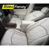 Buy RideoFrenzy Kriscross Nappa Leather Car Seat Covers in ICE Grey and Black Color online in India