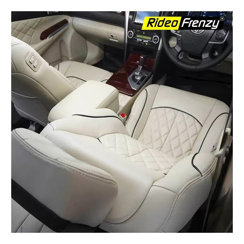 Kriscross Ice Grey Luxury car seat covers | Car seat covers designs