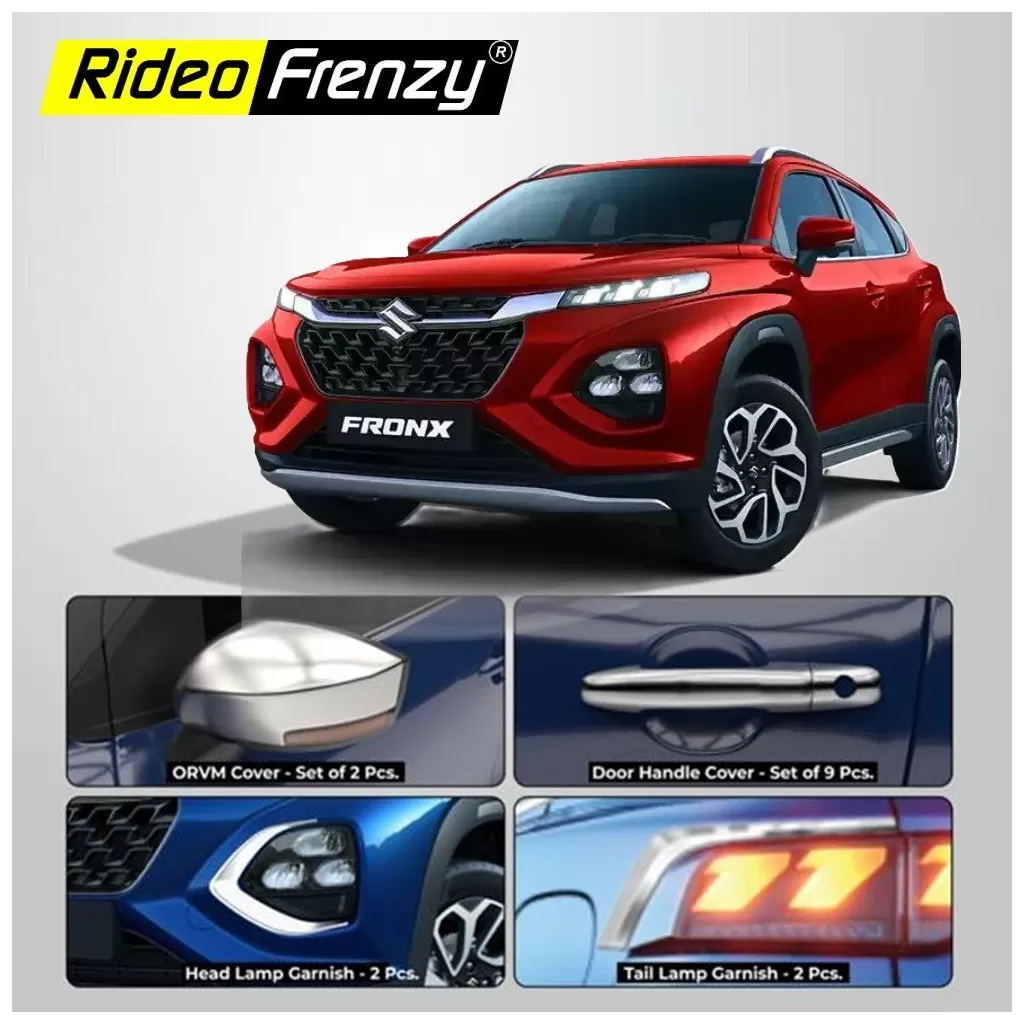 Buy Maruti Fronx Chrome Accessories Garnish Combo Kit online India