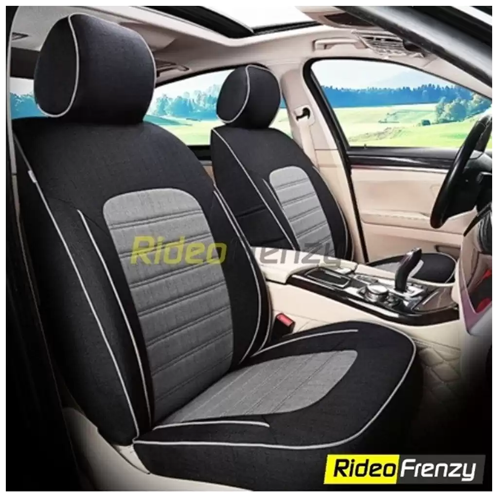 Buy Zigro Premium Jute Car Seat Covers in Black & Grey Color online India