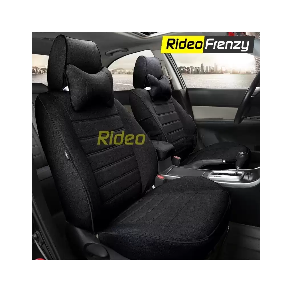 Buy Polsi Premium Jute Car Seat Covers in Full Black Color online India