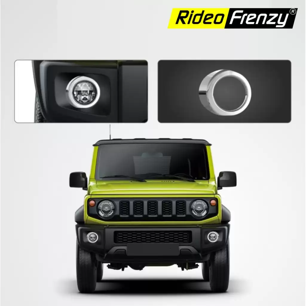 Buy Maruti Suzuki Jimny Fog Lamp Chrome Covers Garnish online at low prices | RideoFrenzy