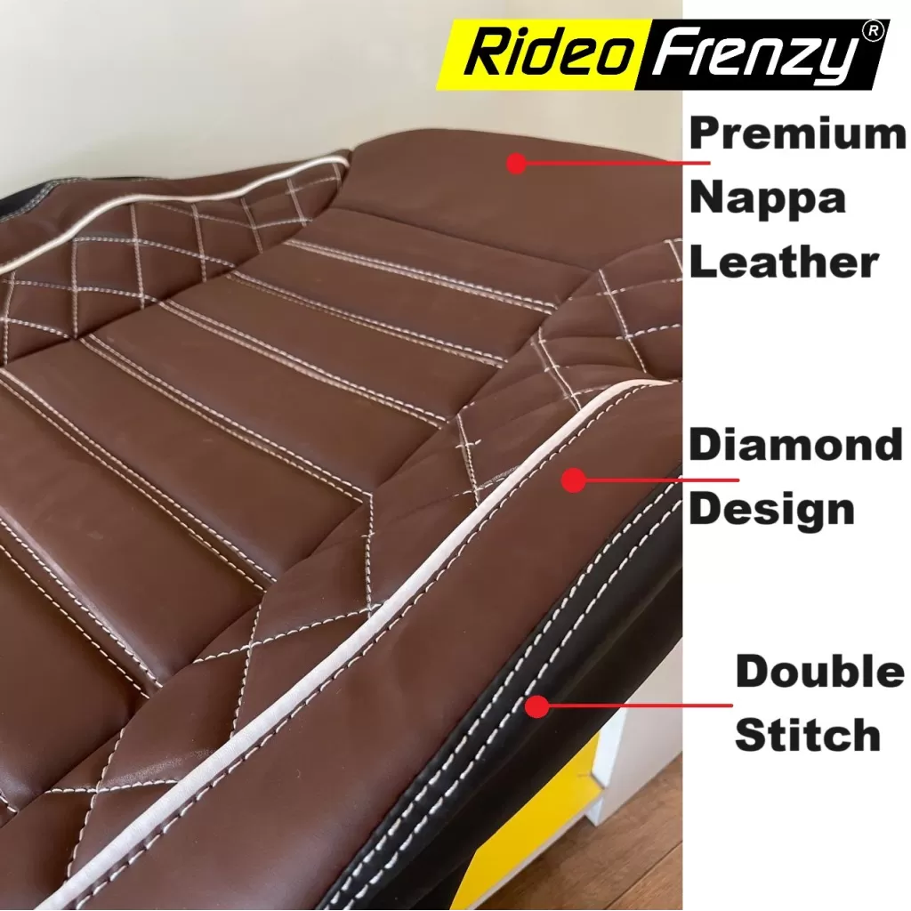 Best selling leather Streak Chocolate & White seat covers for car