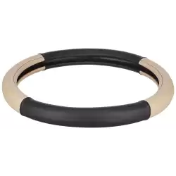 Buy Easy Fit Black and Beige Car Steering Wheel Cover for All Cars