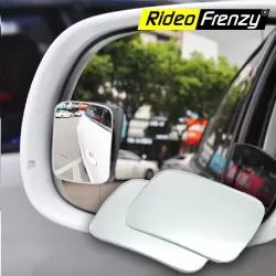 Buy Original Ractangle Blind Spot Mirror, HD Glass Convex Lens Frameless Adjustable 360 Degree Wide Angle for All Car