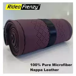 Pure Nappa Leather Menroon Steering cover | RideoFrenzy