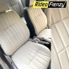 RideoFrenzy Luxury Beige and Black Nappa Leather Seat Covers | Custom Fit | Sweatproof & Ventilated