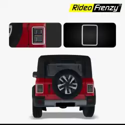 Buy Mahindra Thar Roxx Tail Light Chrome Garnish Covers online RideoFrenzy