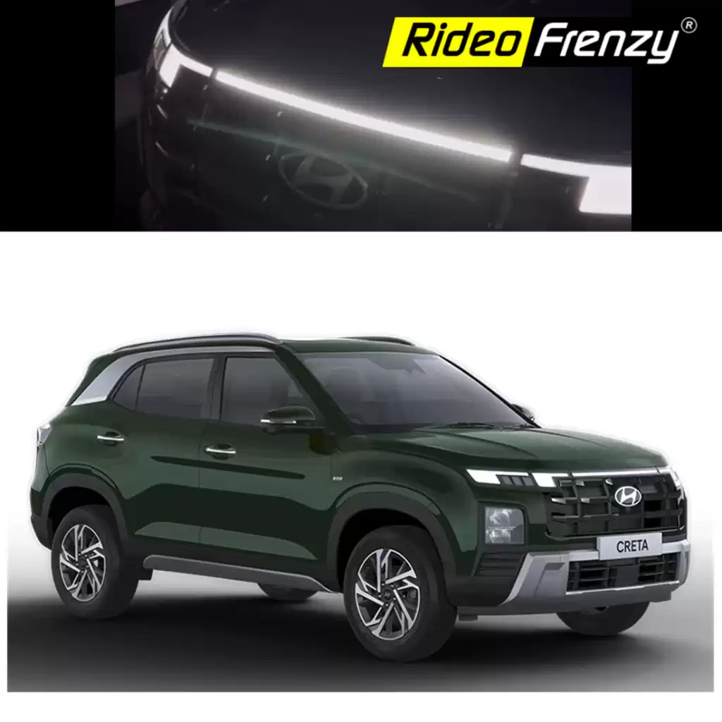Buy Hyundai New Creta Connecting Bonnet Lights DRL online India | RideoFrenzy